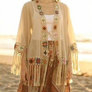 Boho Indie folklore Whimsical top size 1X ladies
